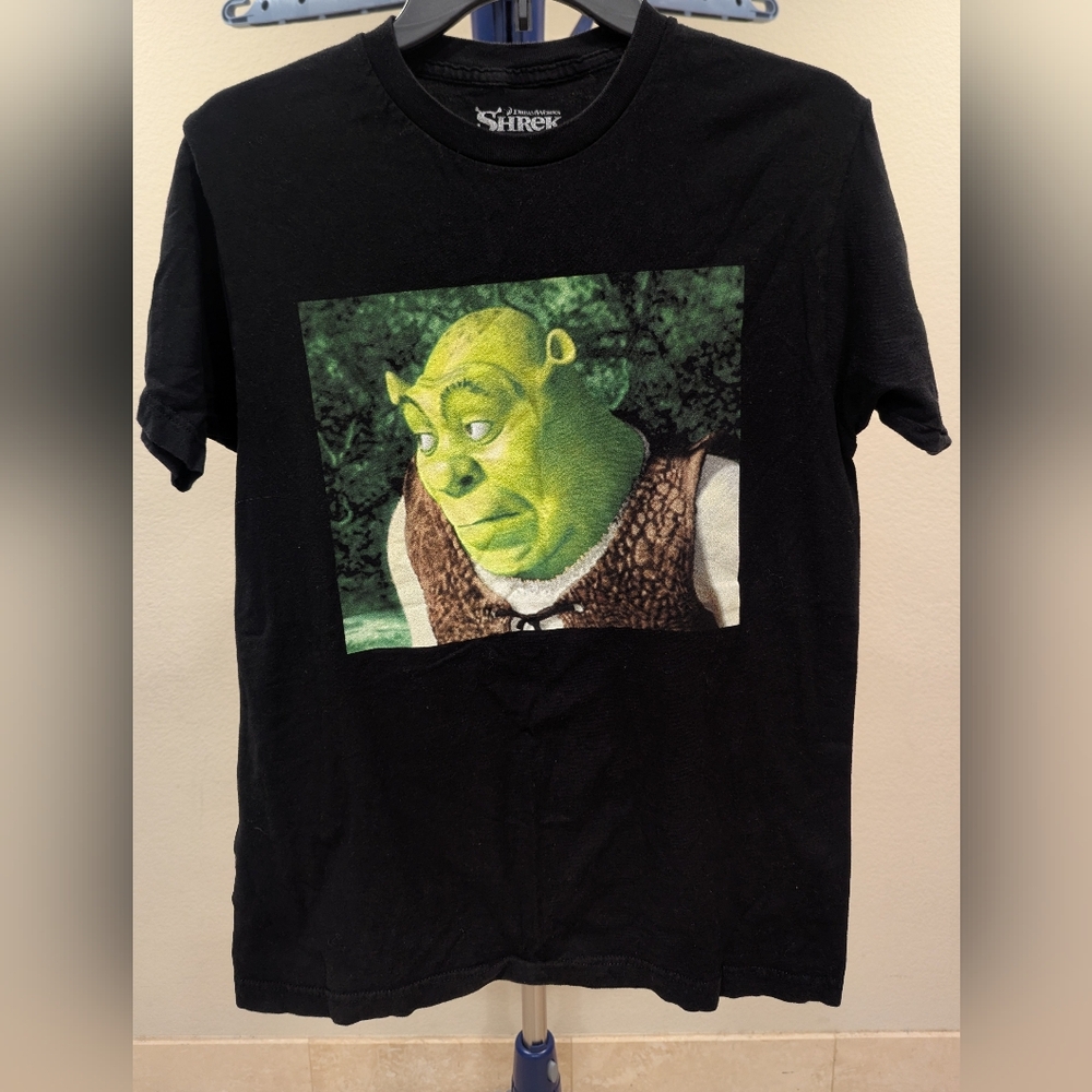Shrek Bored Meme T-Shirt Men's M Black 100% Cotton